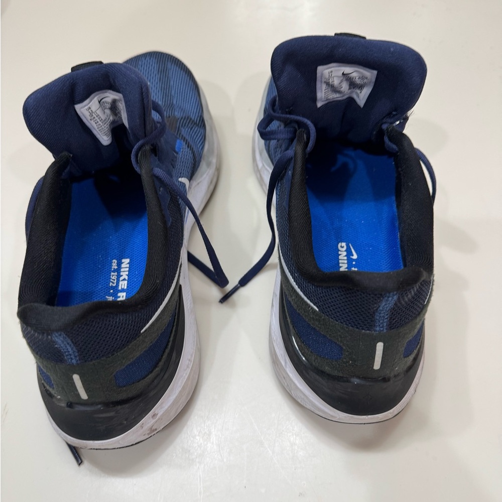 Nike Blue and Black Sneakers with Mesh Upper
